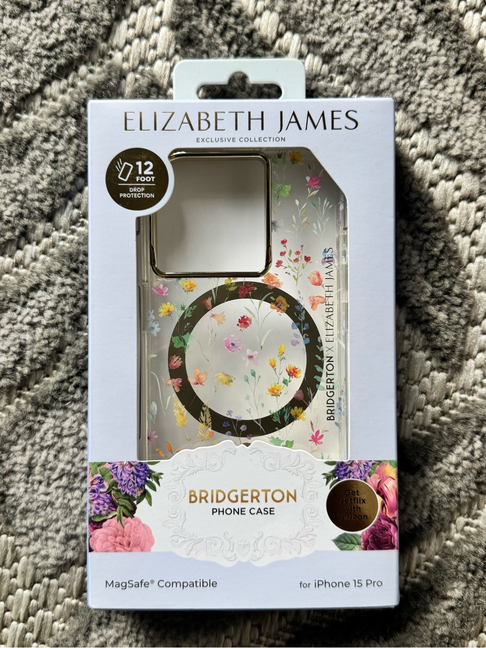 Elizabeth and James Bridgerton iPhone 15 Pro case